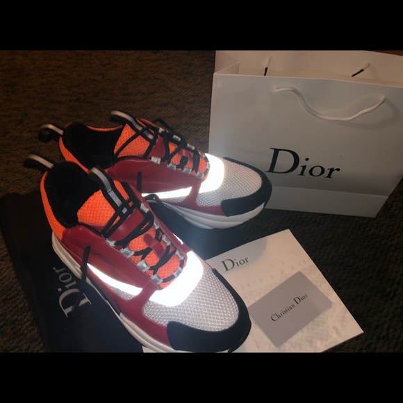 dior b22 sneakers orange